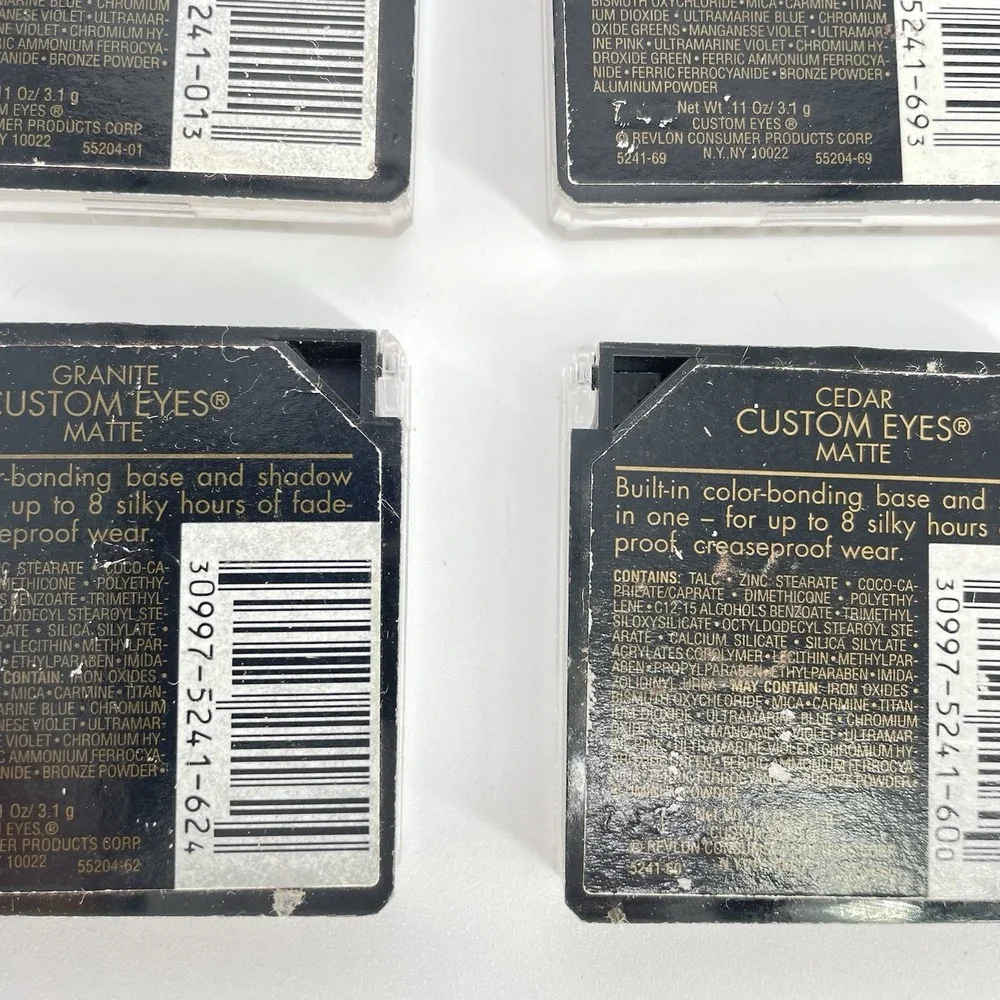 Vintage Revlon Custom Eyes Eyeshadow Lot‎ Of 6 Single Matte Colors Rare New